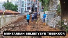 MUHTARDAN BELEDİYEYE TEŞEKKÜR