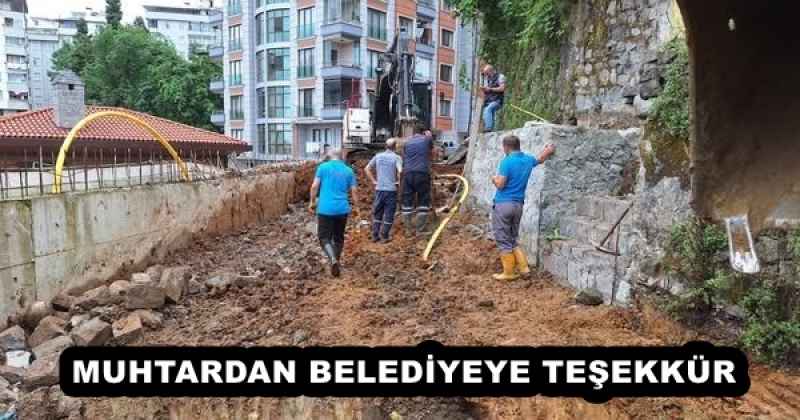 MUHTARDAN BELEDİYEYE TEŞEKKÜR