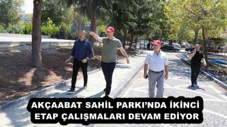 AKÇAABAT SAHİL PARKI’NDA İKİNCİ ETAP ÇALIŞMALARI DEVAM EDİYOR