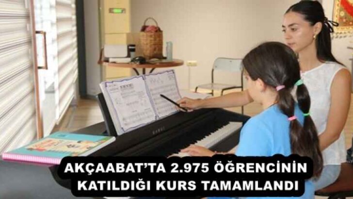 AKÇAABAT’TA 2.975 ÖĞRENCİNİN KATILDIĞI KURS TAMAMLANDI