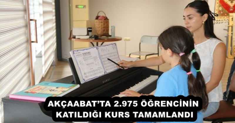 AKÇAABAT’TA 2.975 ÖĞRENCİNİN KATILDIĞI KURS TAMAMLANDI
