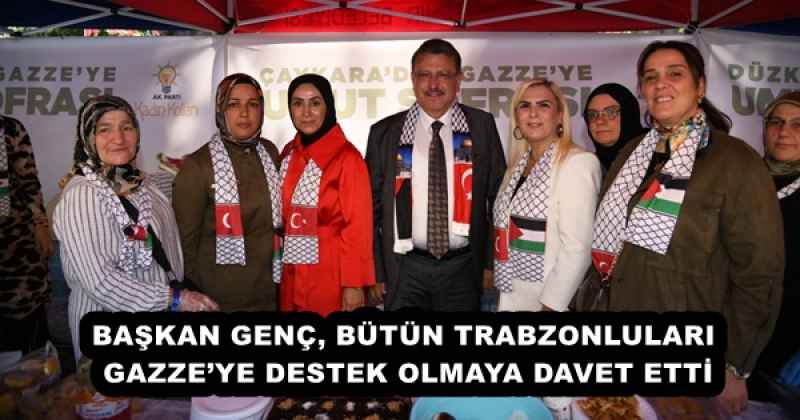 BAŞKAN GENÇ, BÜTÜN TRABZONLULARI GAZZE’YE DESTEK OLMAYA DAVET ETTİ