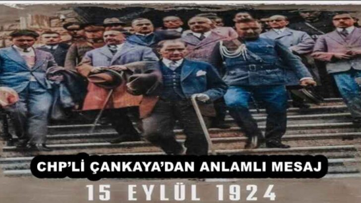 CHP’Lİ ÇANKAYA’DAN ANLAMLI MESAJ