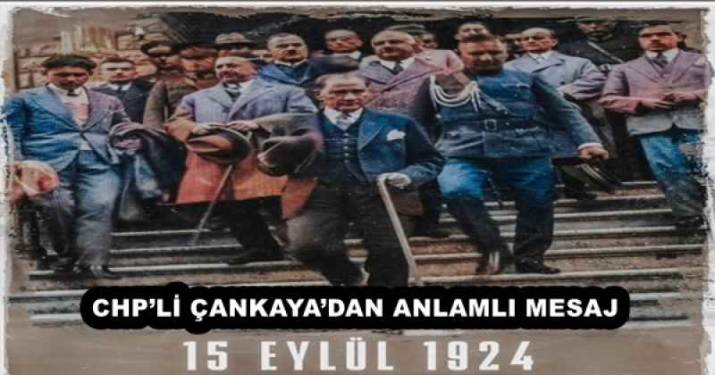 CHP’Lİ ÇANKAYA’DAN ANLAMLI MESAJ