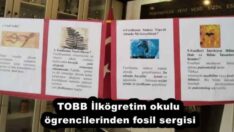 TOBB İlkögretim okulu ögrencilerinden fosil sergisi