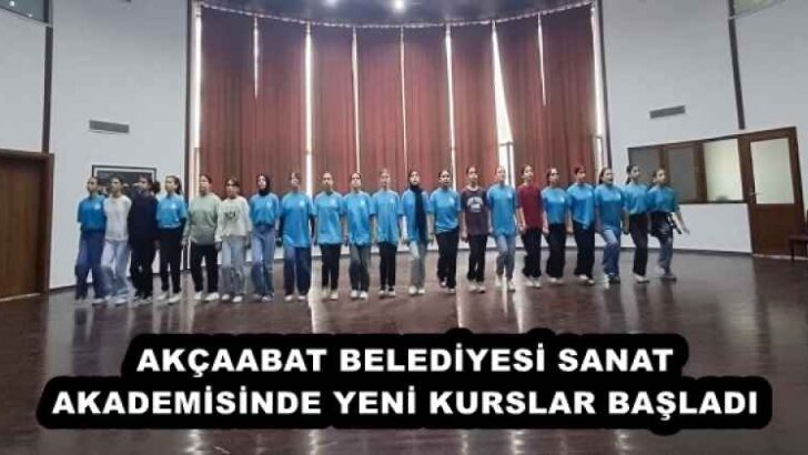 AKÇAABAT BELEDİYESİ SANAT AKADEMİSİNDE YENİ KURSLAR BAŞLADI