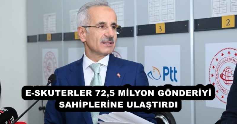 E-SKUTERLER 72,5 MİLYON GÖNDERİYİ SAHİPLERİNE ULAŞTIRDI