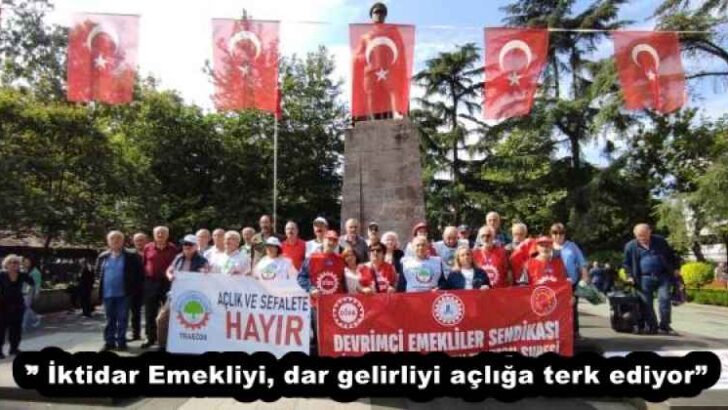 ” İktidar Emekliyi, dar gelirliyi açlığa terk ediyor”