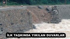 İLK TAŞKINDA YIKILAN DUVARLAR