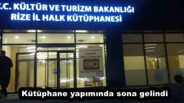 Kütüphane yapımında sona gelindi