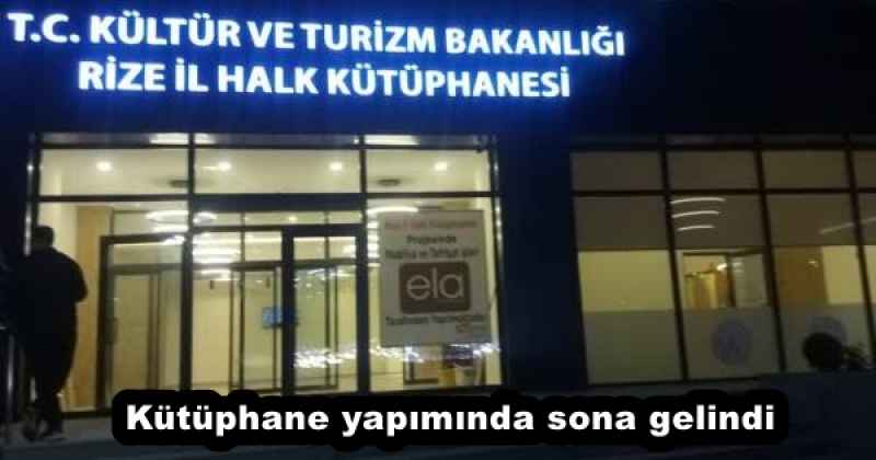 Kütüphane yapımında sona gelindi