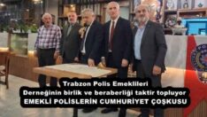 Trabzon Polis Emeklileri Derneğinin birlik ve beraberliği taktir topluyor  EMEKLİ POLİSLERİN CUMHURİYET ÇOŞKUSU