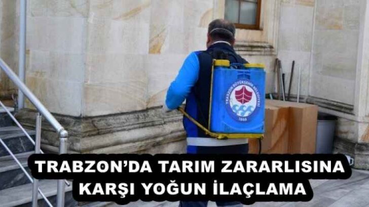 TRABZON’DA TARIM ZARARLISINA KARŞI YOĞUN İLAÇLAMA