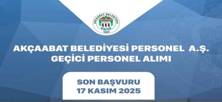 AKÇAABAT BELEDİYESİ PERSONEL A.Ş PERSONEL ALIMI