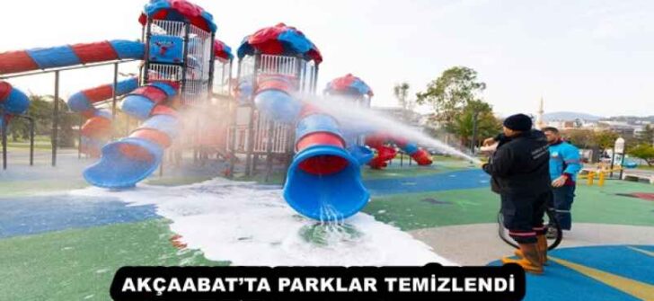 AKÇAABAT’TA PARKLAR TEMİZLENDİ
