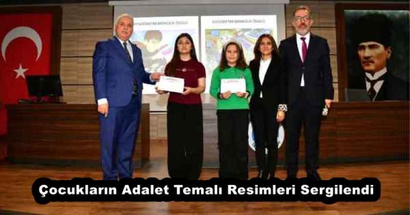 Çocukların Adalet Temalı Resimleri Sergilendi