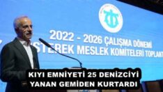 KIYI EMNİYETİ 25 DENİZCİYİ YANAN GEMİDEN KURTARDI