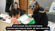 ORTAHİSAR BELEDİYESİ’NDEN ÇOCUKLARA KIŞLIK MONT VE BOT DESTEĞİ