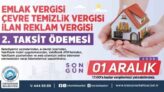 ORTAHİSAR BELEDİYESİ’NDEN VERGİ HATIRLATMASI: SON GÜN 1 ARALIK  