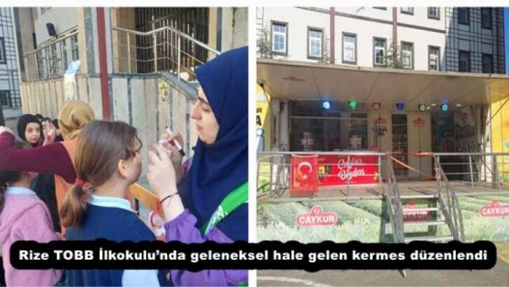Rize TOBB İlkokulu’nda geleneksel hale gelen kermes düzenlendi