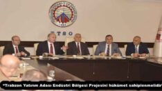 “Trabzon Yatırım Adası Endüstri Bölgesi Projesini hükümet sahiplenmelidir”