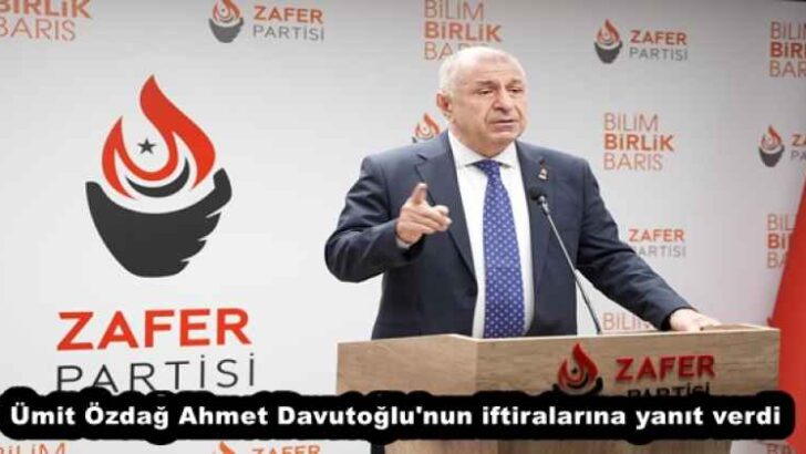 Ümit Özdağ Ahmet Davutoğlu’nun iftiralarına yanıt verdi