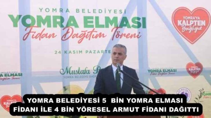 YOMRA BELEDİYESİ 5  BİN YOMRA ELMASI FİDANI İLE 4 BİN YÖRESEL ARMUT FİDANI DAĞITTI