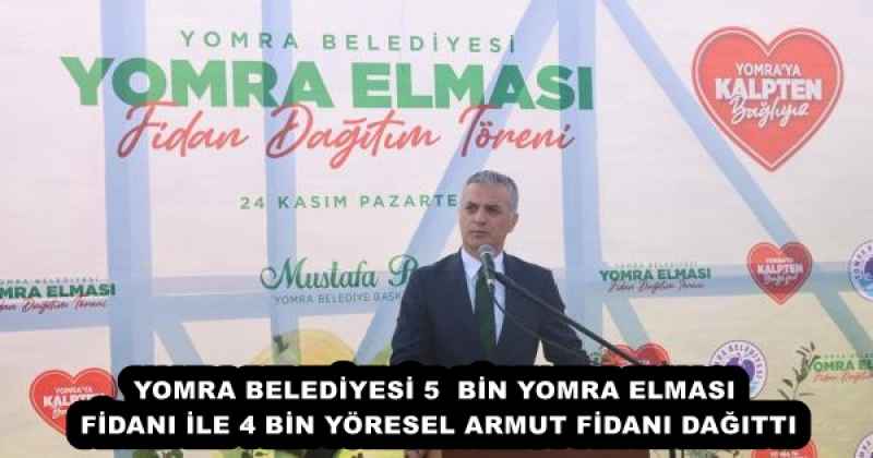 YOMRA BELEDİYESİ 5  BİN YOMRA ELMASI FİDANI İLE 4 BİN YÖRESEL ARMUT FİDANI DAĞITTI