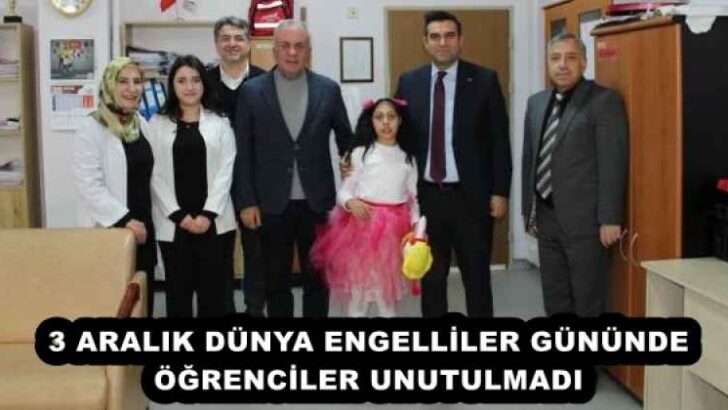 3 ARALIK DÜNYA ENGELLİLER GÜNÜNDE ÖĞRENCİLER UNUTULMADI