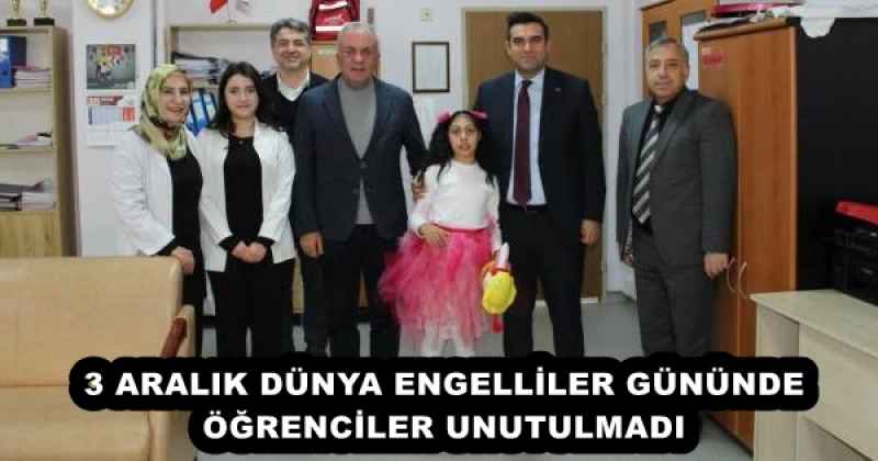 3 ARALIK DÜNYA ENGELLİLER GÜNÜNDE ÖĞRENCİLER UNUTULMADI