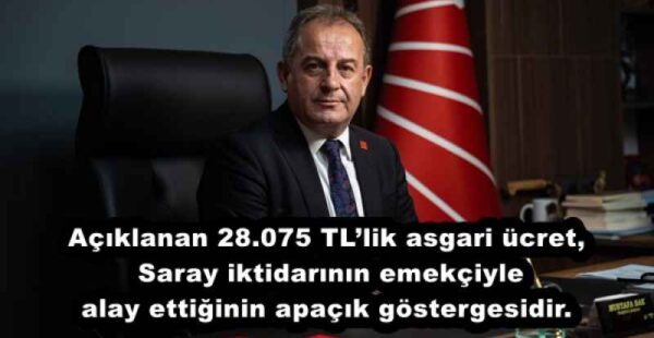 Açıklanan 28.075 TL’lik asgari ücret, Saray iktidarının emekçiyle alay ettiğinin apaçık göstergesidir.