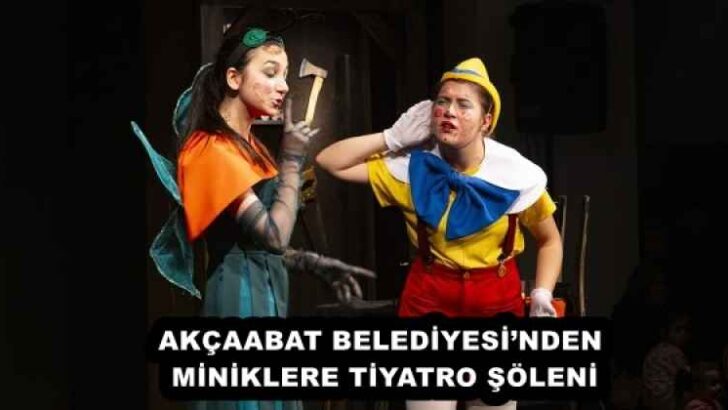 AKÇAABAT BELEDİYESİ’NDEN MİNİKLERE TİYATRO ŞÖLENİ