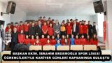 BAŞKAN EKİM, İBRAHİM ERDEMOĞLU SPOR LİSESİ ÖĞRENCİLERİYLE KARİYER GÜNLERİ KAPSAMINDA BULUŞTU