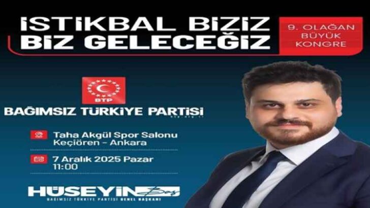 BTP 9. Olağan Büyük Kongresi Pazar günü yapılacak