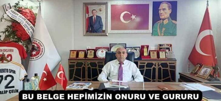 BU BELGE HEPİMİZİN ONURU VE GURURU