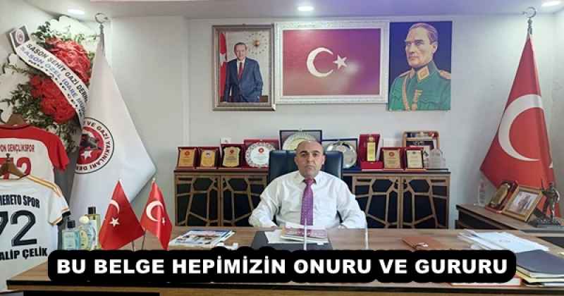 BU BELGE HEPİMİZİN ONURU VE GURURU