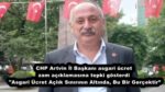 CHP Artvin İl Başkanı asgari ücret zam açıklamasına tepki gösterdi  “Asgari Ücret Açlık Sınırının Altında, Bu Bir Gerçektir”