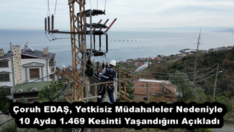 Çoruh EDAŞ, Yetkisiz Müdahaleler Nedeniyle 10 Ayda 1.469 Kesinti Yaşandığını Açıkladı