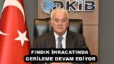 FINDIK İHRACATINDA GERİLEME DEVAM EDİYOR