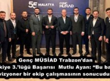 Genç MÜSİAD Trabzon’dan Türkiye 3.’lüğü Başarısı  Mutlu Ayan: “Bu başarı, vizyoner bir ekip çalışmasının sonucudur”