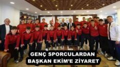 GENÇ SPORCULARDAN BAŞKAN EKİM’E ZİYARET