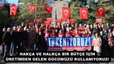 HAKÇA VE HALKÇA BİR BÜTÇE İÇİN ÜRETİMDEN GELEN GÜCÜMÜZÜ KULLANIYORUZ!
