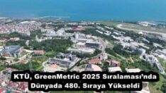 KTÜ, GreenMetric 2025 Sıralaması’nda Dünyada 480. Sıraya Yükseldi