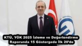 KTÜ, YÖK 2025 İzleme ve Değerlendirme Raporunda 15 Göstergede İlk 20’de