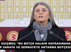 SUİÇMEZ: “BU BÜTÇE HALKIN SOFRASINDAN ALIP SARAYA VE SERMAYEYE AKTARMA BÜTÇESİDİR”