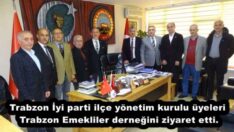 Trabzon İyi parti ilçe yönetim kurulu üyeleri Trabzon Emekliler derneğini ziyaret etti.