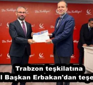 Trabzon teşkilatına Genel Başkan Erbakan’dan teşekkür…
