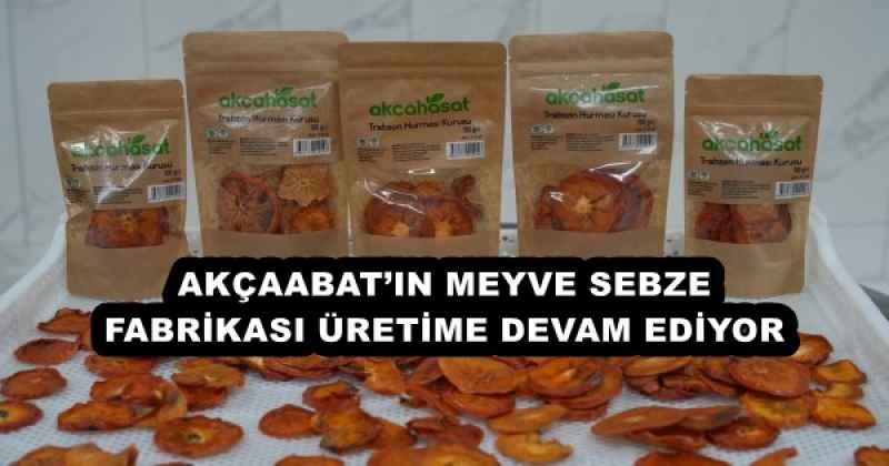 AKÇAABAT’IN MEYVE SEBZE FABRİKASI ÜRETİME DEVAM EDİYOR