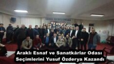 Araklı Esnaf ve Sanatkârlar Odası Seçimlerini Yusuf Özderya Kazandı