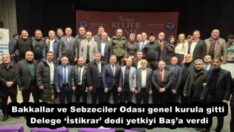 Bakkallar ve Sebzeciler Odası genel kurula gitti  Delege ‘İstikrar’ dedi yetkiyi Baş’a verdi